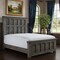 Homeroots Brown Carved Geometric Distressed Solid Wood Queen Bed Frame 554347 - alternate 8
