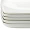 Homeroots White Six Piece Rectangle Porcelain Service For Six Dinner Plate Set 483487 - alternate 7