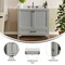 Flash Furniture Haven 36in. Vanity w/Sink, Storage Cabinet w/Blk Hardware, Bottom Drawer, Marble Countertop, Gry FS-BN-4-36-KD-GY-HDBLK-GG - alternate 10