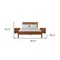Homeroots Three Piece Walnut Solid Wood Bedroom Set 523673 - alternate 10