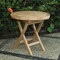 Homeroots 20" Natural Rounded Solid Wood Folding Outdoor Side Table 554935 - alternate 9