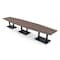 Skutchi Designs Hexagon Conference Table With Power Unit, 48 in W, 192 in L, Brown HAR-HEX.IR-48X192-DOU-H3041-NA - alternate 1