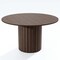 Homeroots 52" Brown Wood Pedestal Base Round Top Dining Table 720647 - alternate 6