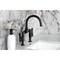 Kingston Brass Bridge Bathroom Faucet with Brass Pop-Up, Matte Black KS2170TKL - alternate 6