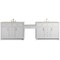 James Martin Vanities Bellshire 120" Dual Vanity Set with 24" Make-Up Counter, Bright White w/3 cm Siberian Silestone Top 660-VMC120-BW-3SFR - alternate 1