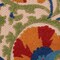 Homeroots 4' Navy Blue Beige Green Blue And Red Round Floral Indoor Outdoor Area Rug 546800 - alternate 9