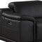 Homeroots 134" Black Italian Leather Reclining Metal USB Sofa 720293 - alternate 9
