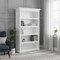Homeroots 77" Antiqued White Solid Wood Five Tier Bookcase 523195 - alternate 11