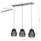 Jonathan Y Ibiza Island 30" 3-Light Woven Rope/Metal Bohemian Coastal LED Linear Pendant, Black JYL1124B - alternate 12