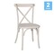 Flash Furniture Advantage White Resin X-Back Chair, PK2 RESXB-WHITE-2 - alternate 10