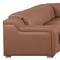 Homeroots Chestnut Italian Leather Power Reclining U Shaped ten Piece Corner Sectional With Console 632584 - alternate 8