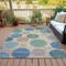 Homeroots 10' X 14' Teal Blue Ivory And Pale Aqua Geometric Washable Indoor Outdoor Area Rug 630596 - alternate 7