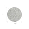 Homeroots 8' Gray Ivory And Brown Round Floral Washable Indoor Outdoor Area Rug 595957 - alternate 7