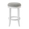 Homeroots 25" Gray And Antiqued White Solid Wood Swivel Backless Counter Height Bar Chair 524530 - alternate 6