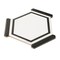 Apollo Tile Aureole 8.66 in. x 9.84 in. Matte White and Black Porcelain Hexagon Wall and Floor Tile (8.07 sq ft/case) - 18 Sheets APLENC88DAYA - alternate 12