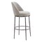 Homeroots 32" Gray And Black Fabric And Steel Bar Height Swivel Bar Chair 555680 - alternate 9