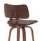 Armen Living Pico 26in Swivel Walnut Wood Counter Stool in Brown Faux Leather with Chrome LCPIBAWABR26 - alternate 8