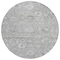Homeroots 8' Gray And Silver Round Damask Washable Indoor Outdoor Area Rug 603505 - alternate 8