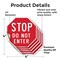 Signmission Stop Do Not Enter, 4 inch X 4 inch, Vinyl Decal, 5PK OC-D-5PACK-4-11 - alternate 4