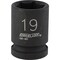 Channellock 1/2'' Drive 19 mm 6-Point Shallow Metric Impact Socket 315206 - alternate 1