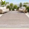 Jonathan Y Sukie Modern Offset Stripe Beige/Brown 5 ft. x 8 ft. Indoor/Outdoor Area Rug SMB133A-5 - alternate 1