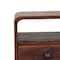 Homeroots 22" Brown Solid Wood Square One Drawer Nightstand 651524 - alternate 9