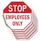 Signmission Stop Employees Only, 4 inch X 4 inch, Vinyl Decal, 5PK OC-D-5PACK-4-303 - alternate 1