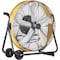 Edendirect 24in 3 Speeds High Velocity Internal Oscillating Barrel Floor Fan Yellow with 1/4 IR-FAN7807 - alternate 1