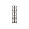 Homeroots 59" Brown Metal and Wood Four Tier Corner Bookcase 489794 - alternate 1