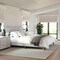 Martha Stewart Britta King Upholstered Platform Bed w/Rounded Headboard, Piped Detailing/Cushioned Siderails, Gray TW-3WDB01-K-GY-MS - alternate 1