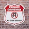 Signmission Private Driveway Shield Sign No Turn Aro, 6 inch X 6 inch, Plastic Sign, 2PK SHI-P-2PACK-6-435 - alternate 6