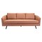 Homeroots 79" Brown Faux Leather Sofa With Black Legs 396463 - alternate 1