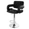 Elama Faux Leather Tufted Bar Stool in Black with Chrome Base and Adjustable Height ELM-749-BLK - alternate 10