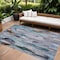 Homeroots 9' X 12' Blue Gray And Brown Abstract Washable Indoor Outdoor Area Rug 603123 - alternate 1