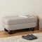 Homeroots 46in Gray and Black Fabric and Solid Wood Upholstered Bench 668862 - alternate 7