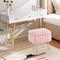 Simple Deluxe Vanity Chair Stool with Storage, Ottoman Soft Faux Fur Padded Makeup Seat, Adjustable Height Footst 3A88HKOTTOASMPNK - alternate 7