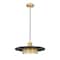 Z-Lite Ludo Matte Black + Modern Gold 1 Light Pendant 829P16-MB-MGLD-LED - alternate 1