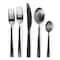 Megachef Cravat 20 Piece Flatware Utensil Set, Stainless Steel Service for 4 in Matte Black MCFW-CRAVAT-MATTEBLACK - alternate 10