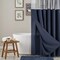 Homeroots Navy Modern Grid Shower Curtain and Liner Set 399756 - alternate 4