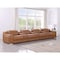 Homeroots 169" Chestnut Italian Leather Reclining USB Sofa 632890 - alternate 9