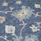 Homeroots 8' X 10' Navy Blue Beige And Gray Floral Washable Indoor Outdoor Area Rug 606167 - alternate 8