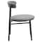 Leisuremod Lume Modern Dining Side Chair in Polyester with Black Steel Frame in Charcoal, 4PK LC20CH4 - alternate 10