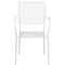 Flash Furniture White Steel Patio Arm Chair with Square Back, PK5 5-CO-2-WH-GG - alternate 10