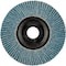 Pferd 5'' x 5/8-11 Thd. POLIFAN Flap Disc - Z PSF TRIM STEELOX, Zirconia, 60 Grit, Flat 68165 - alternate 5