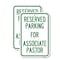 Signmission Reserved Parking for Associate Pastor, 18'' X 24'' 2 Signs, Heavy Gauge Aluminum, 2PK A-1824-2PACK-23132 - alternate 1