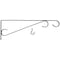 Landscapers Select Hanging Plant Bracket, 15-1/2 L, Steel, Black, Wall Mount Mounting GB0283L - alternate 1