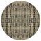 Homeroots 8' Black Taupe And Beige Round Moroccan Washable Indoor Outdoor Area Rug 577183 - alternate 8