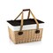 Picnic Time Family Of Brands Canasta Grande Wicker Basket, Beige Canvas with Brown Lid 119-00-190-000-0 - alternate 1