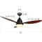 Simple Deluxe 52in Ceiling Fans with Lights and Remote, Outdoor Ceiling Fans for Patios with Light, Easy to Insta HIFANXCEIL52RCWOOD - alternate 7