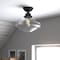 Vaxcel Huntley 12-in W Bronze Farmhouse Schoolhouse Semi Flush Mount Ceiling Light Clear Glass C0177 - alternate 9